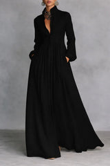 Serena Flowing Button-Front Maxi Dress - Effortless Chic For Any Occasion