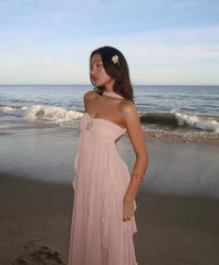 Éliane – Strapless Maxi Dress With Ruffles