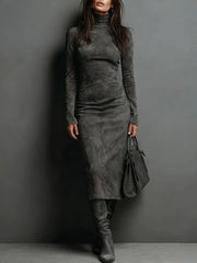Emma - Elegant Long-Sleeve Midi Dress