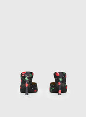Cherry Season Pointed Toe Heels Black Multi