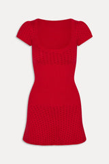 Eliza Knit Mini Dress - Cranberry