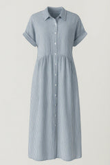 Chic Women'S Midi Dress With Handy Pockets