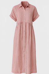 Chic Women'S Midi Dress With Handy Pockets