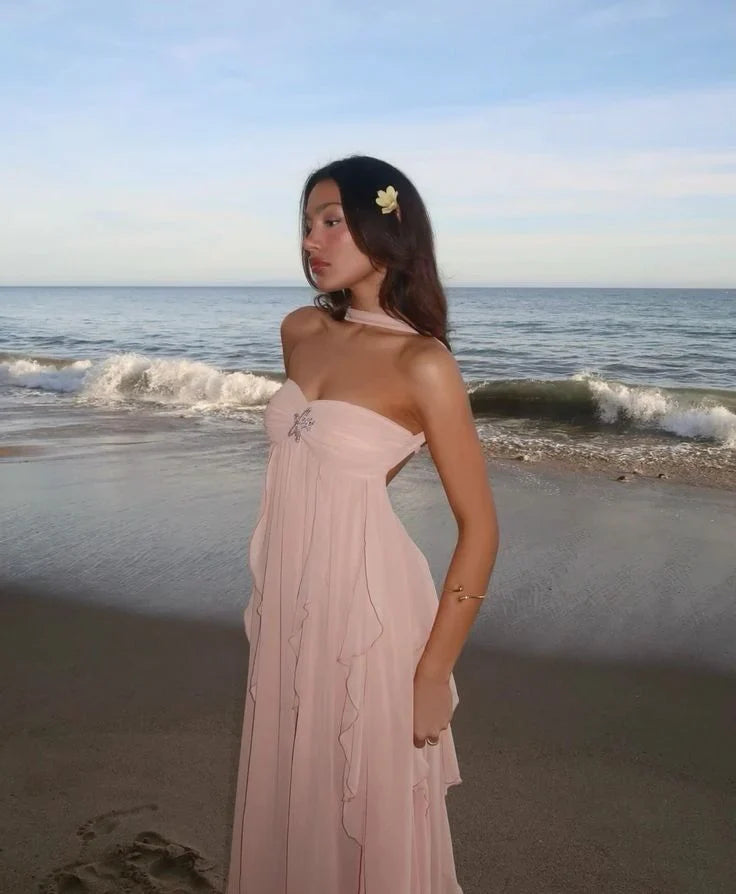 Éliane – Strapless Maxi Dress With Ruffles