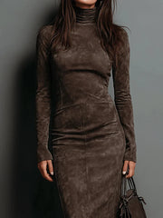 Emma - Elegant Long-Sleeve Midi Dress